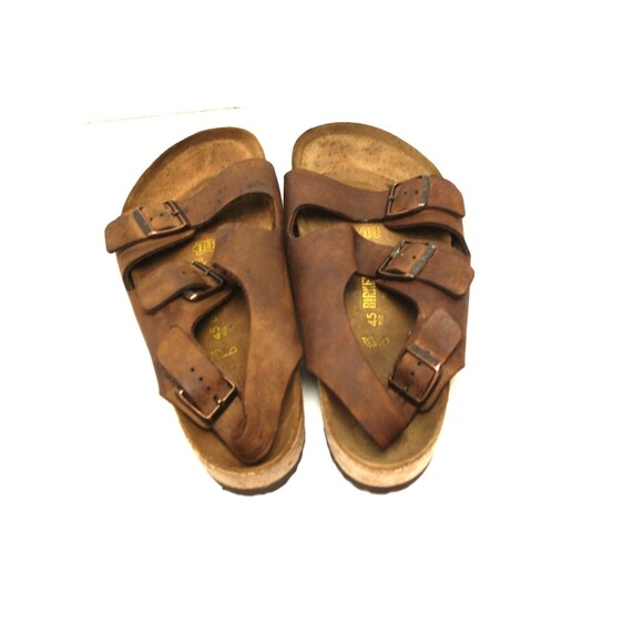 Birkenstock Sandals Shoes Mens Size 12 Brown Leather Slingback 3 Strap main image 5